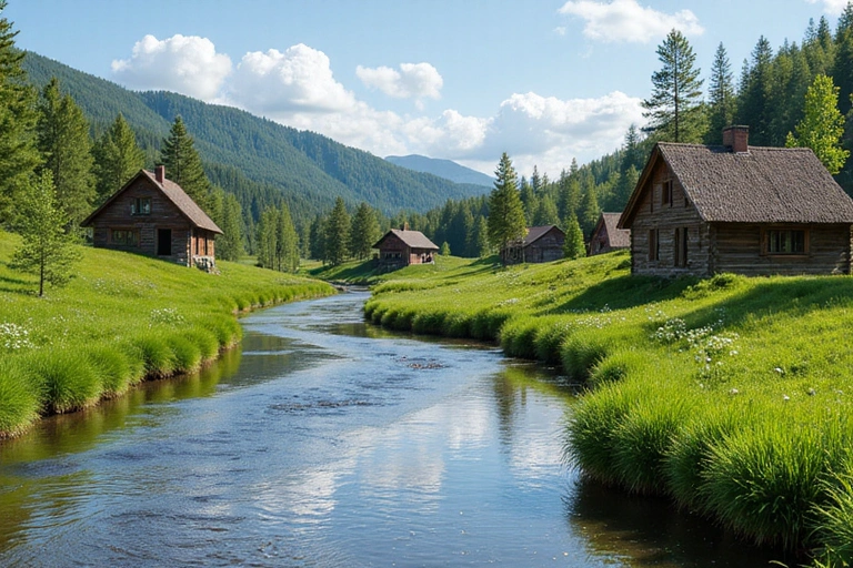 Река Шерна в Илейкино