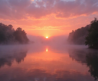 Рассвет над рекой Шерна